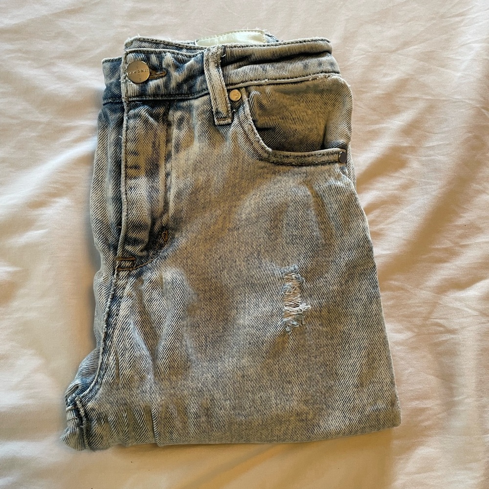 Pacsun Kendall + Kylie Light Wash Distressed Straight Leg Jeans